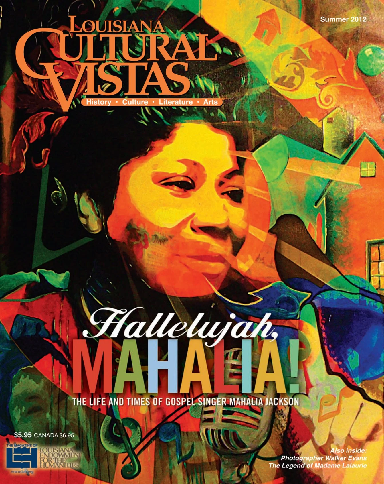 my Mahalia Jackson painting makes the cover of Louisiana Cultural Vistas