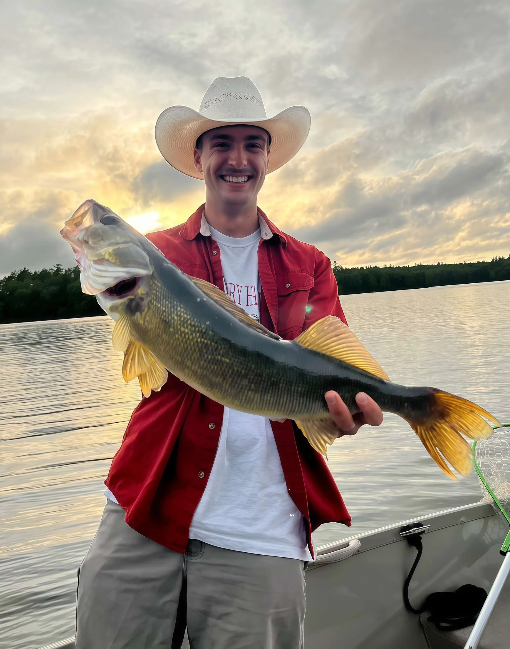 Daniel caught this 26.5 inch walleye 5 minutes after we started fishing!