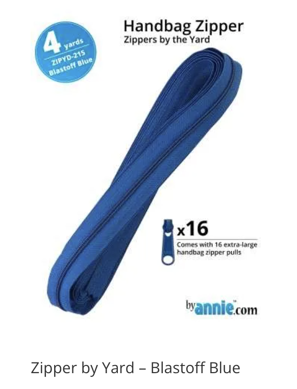 Blastoff Blue Zipper by the Yard ByAnnie