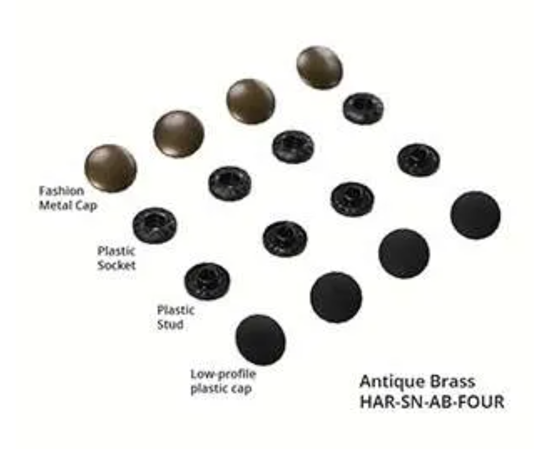 Tool Free Snaps Antique Brass (4 sets)