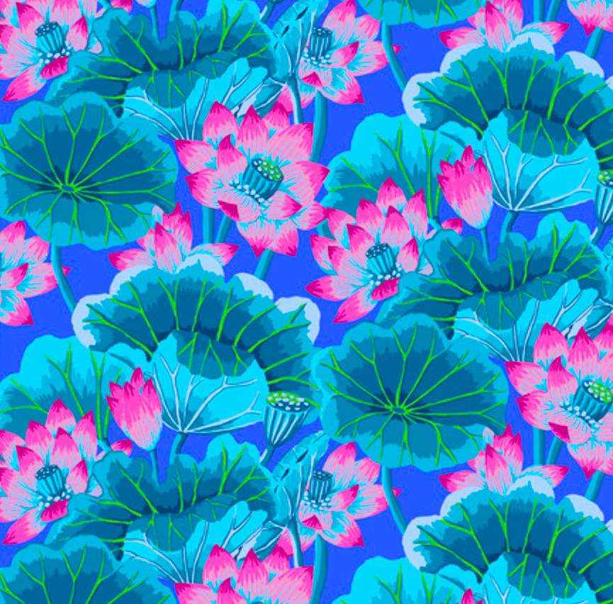 LAKE BLOSSOM BLUE Kaffe Fassett Collective