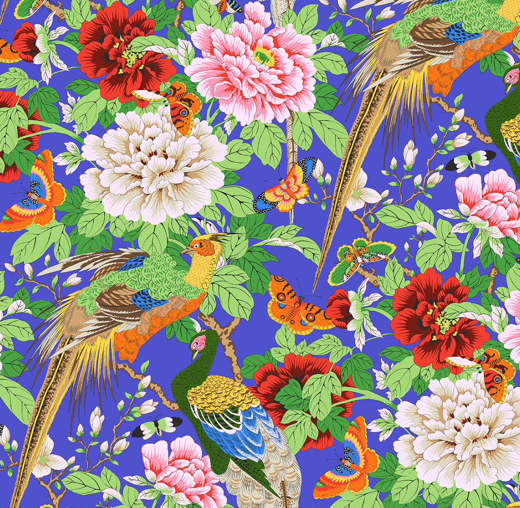 BIRDS AND BEES PURPLE Kaffe Fassett Collective