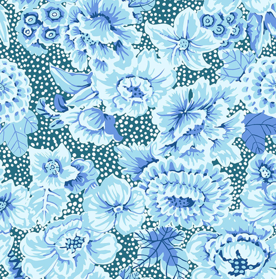 Floral with Dots Blue: From the Archives