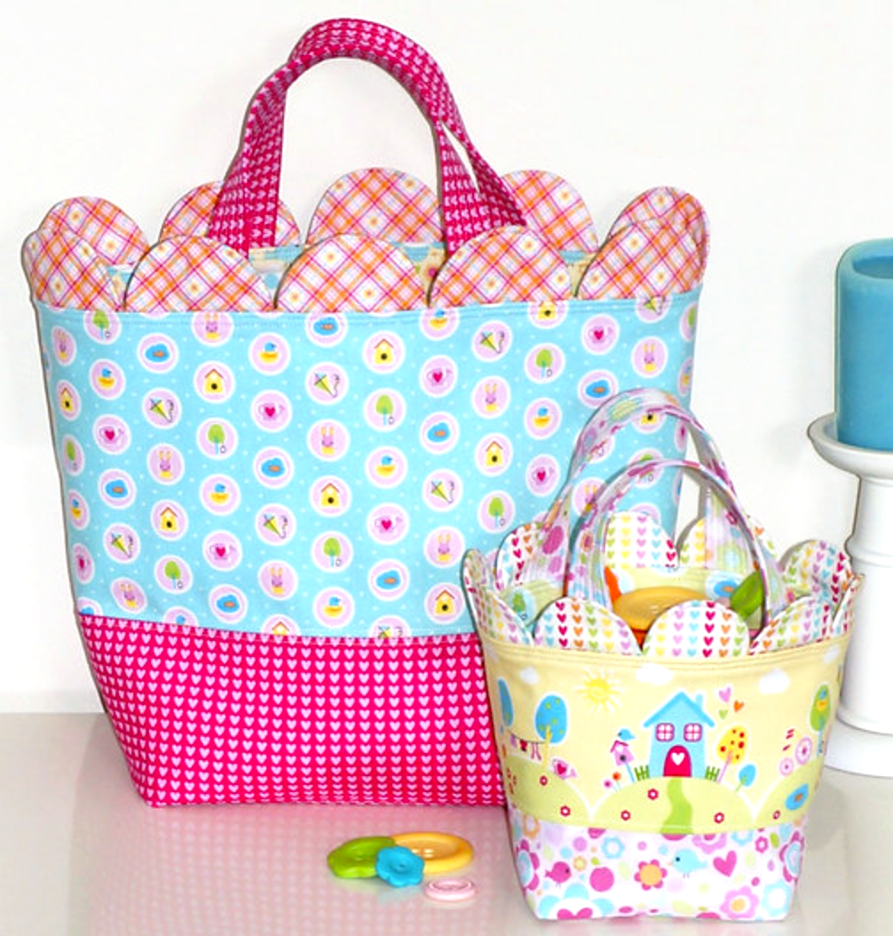 Sweet Scallops Bag and Basket Pattern Melly & Me