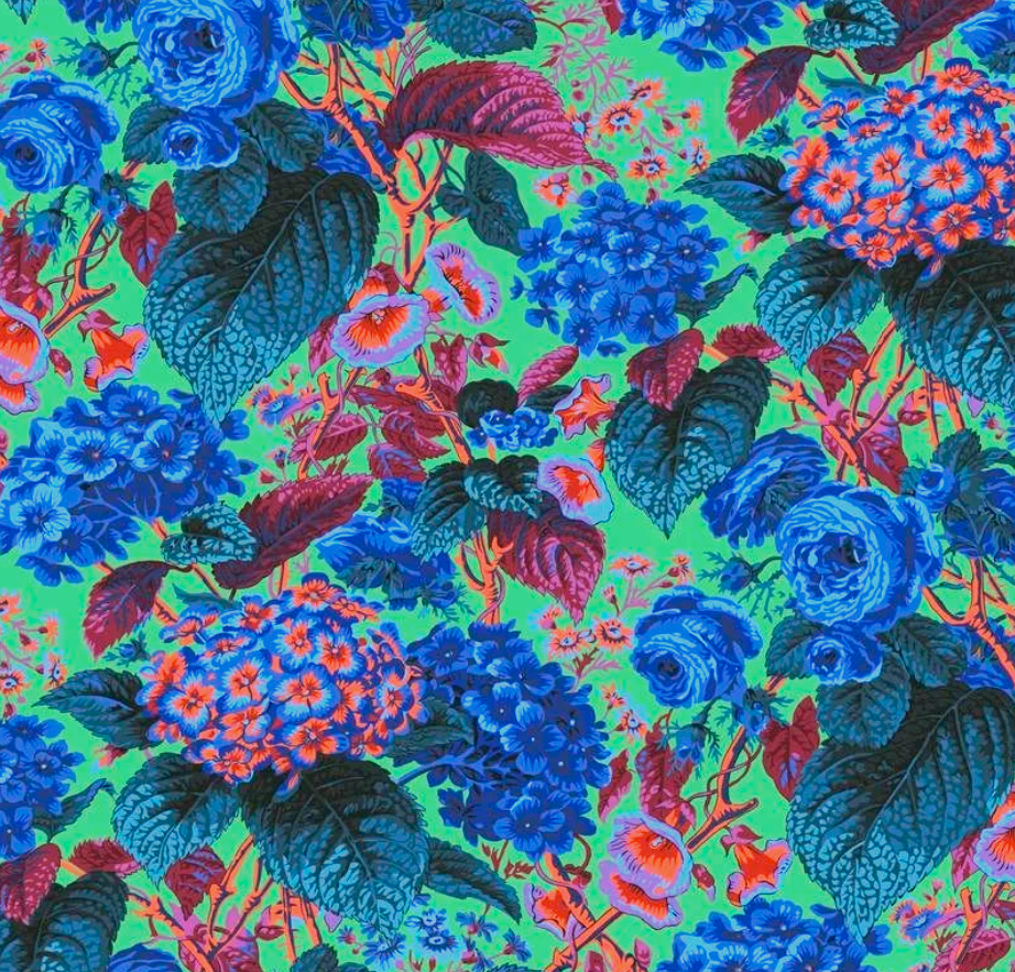 ROSE AND HYDRANGEA BLUE Kaffe Fassett Collective