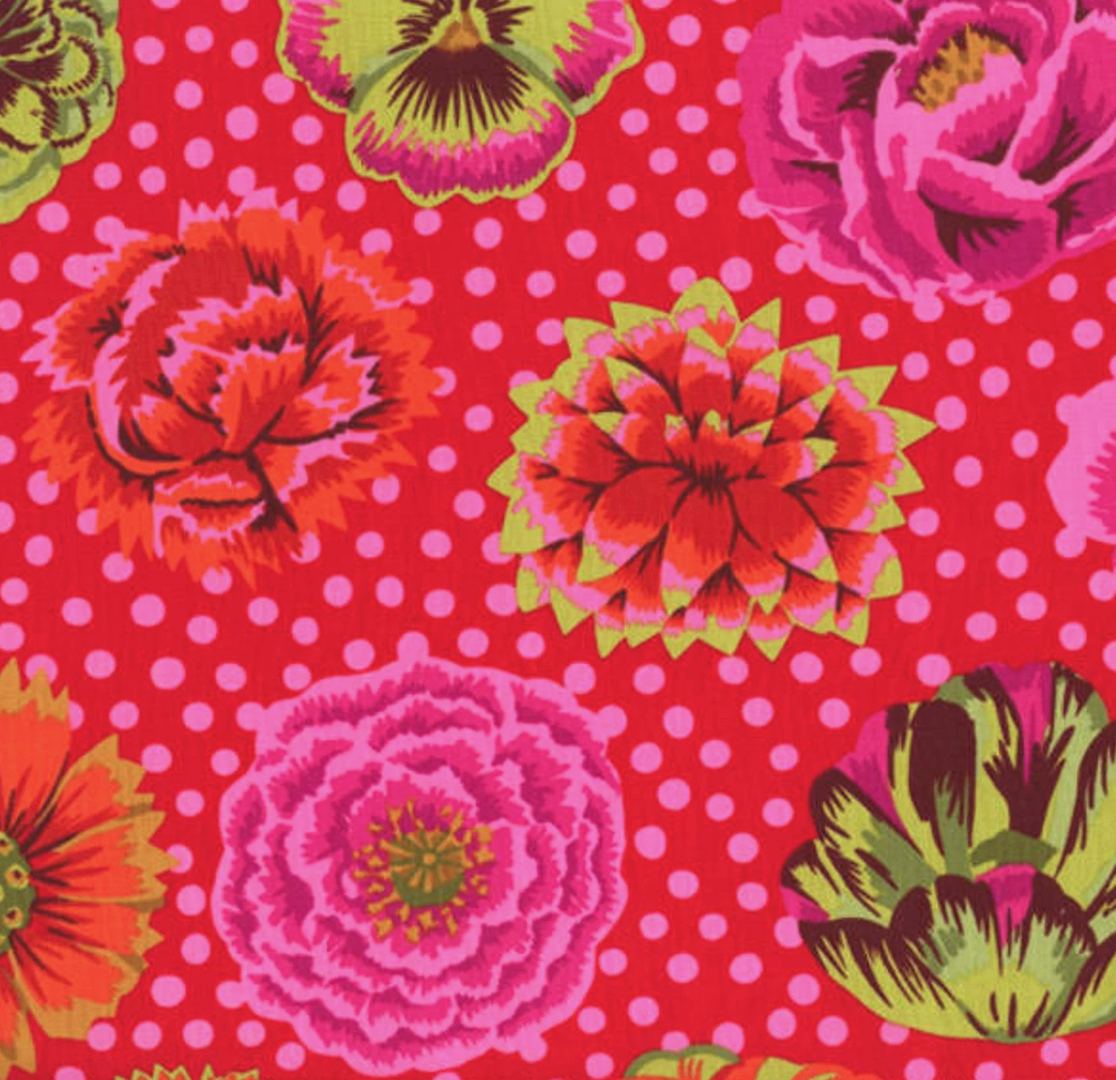 BIG BLOOMS RED Kaffe Fassett Collective