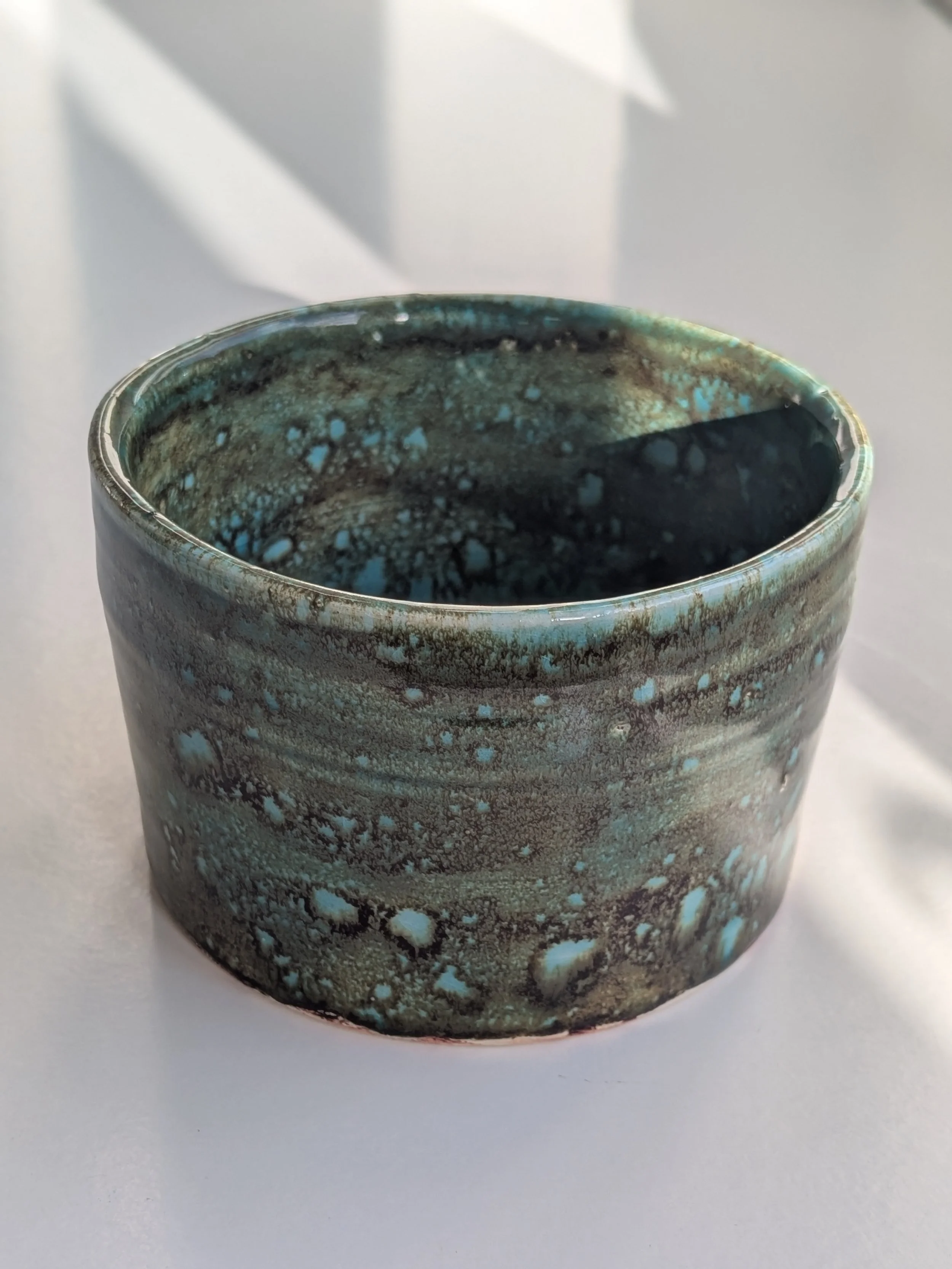 Ceramic cup in green blue (250ml)
