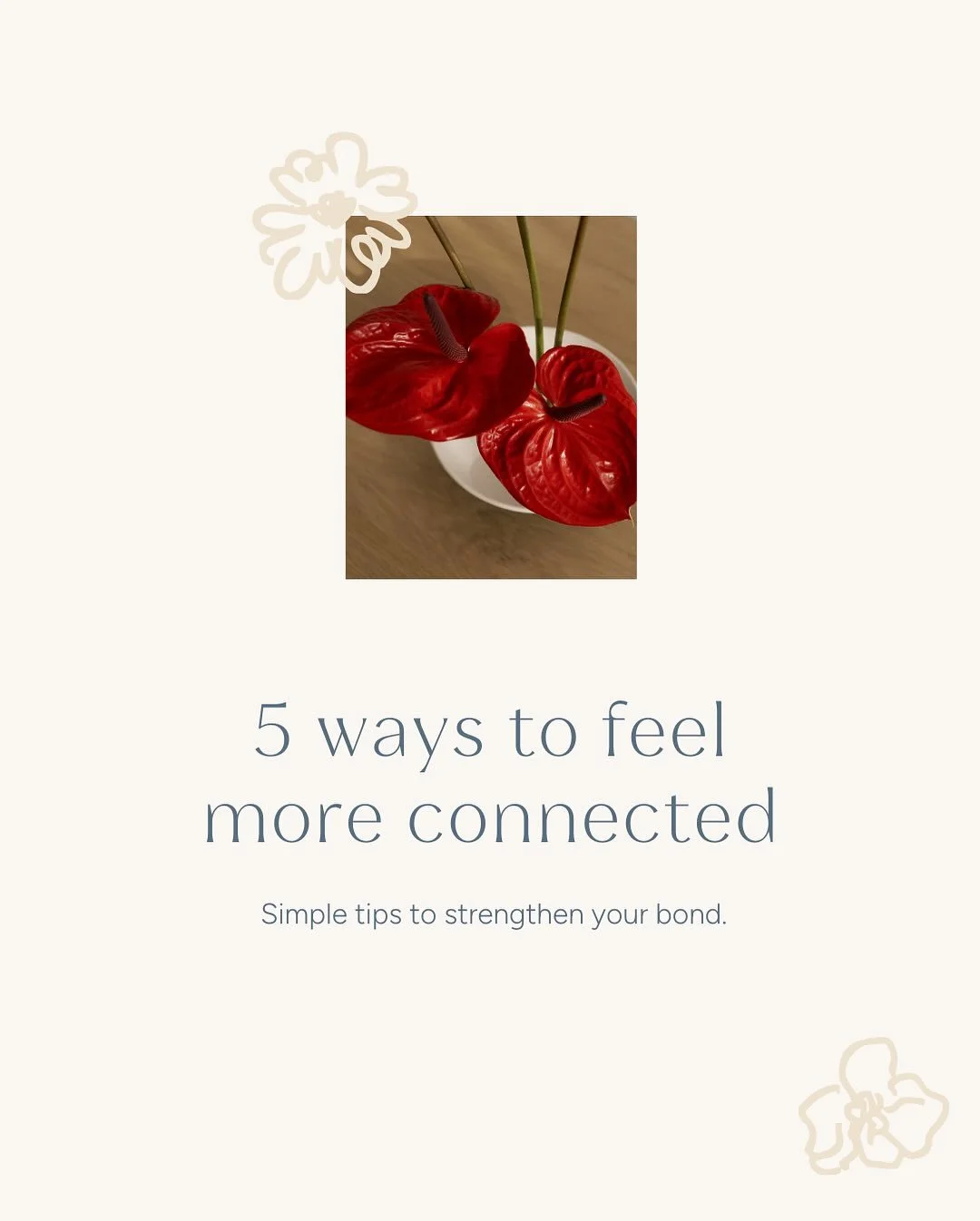 It&rsquo;s the little things, done consistently that add up over time and deepen your connection.

🌼 express appreciation and gratitude for your partner regularly. Even small gestures or compliments can strengthen your connection. 

🌼 notice and re