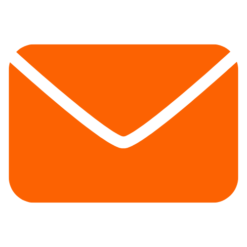 envelope icon in orange bright