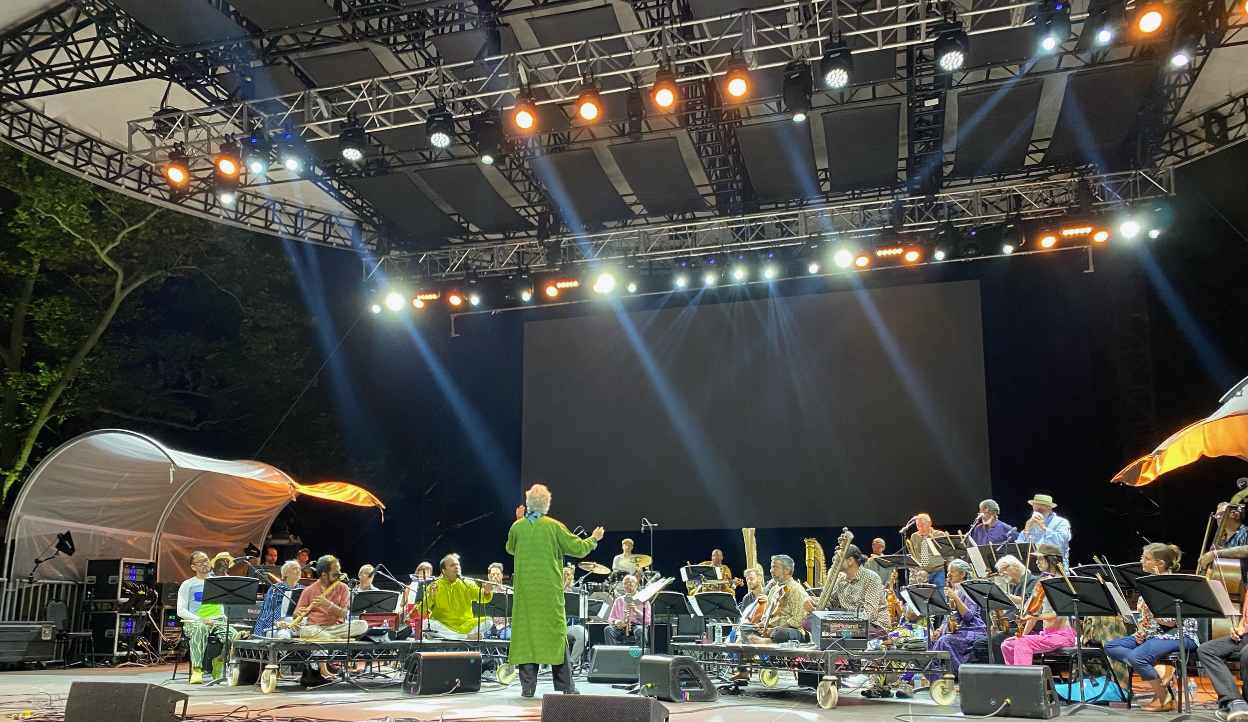 With Adam Rudolph's Go:Organic Orchestra with BRM @ Central Park Summer Stage, NY