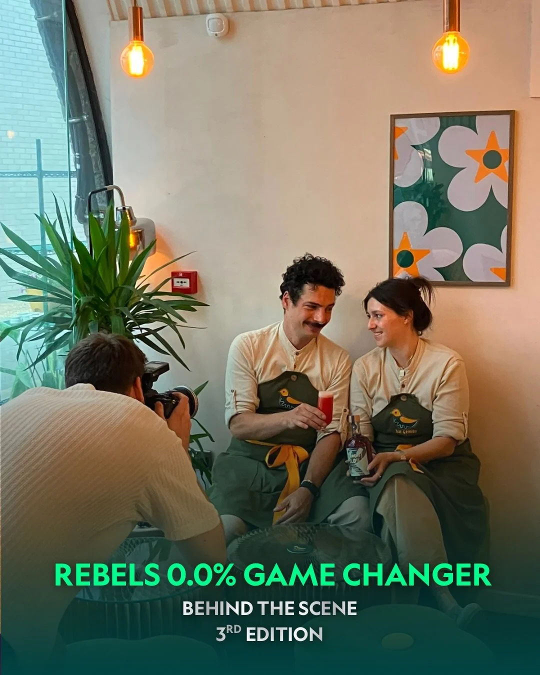 The 3rd edition of the Game Changer campaign by Rebels 0.0% is coming soon! 🚀 🍸 

This week, the crew was in London for the recording of this inspiring series, shining the light on some of our favourite bartenders and their creativity.

Game Change