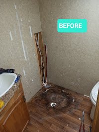 Rotten Floor and Shower Replacement (Before)