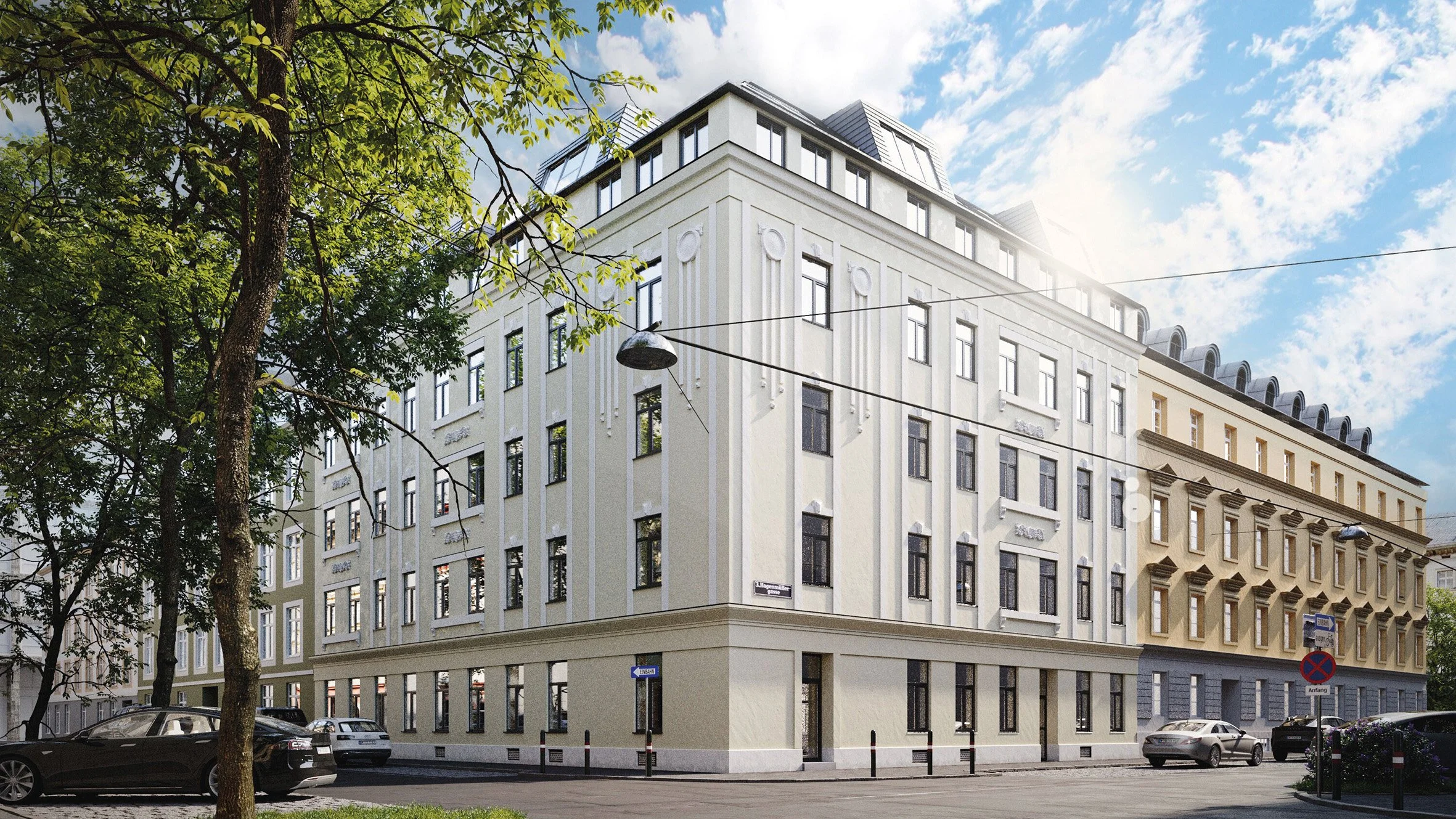 Ein Stilaltbau mit Gründerzeitfassade in der Hagenmüllergasse 1 im 3. Bezirk, nahe dem Rochusmarkt. Im Zuge der geplanten Sanierung inklusive Dachausbau entstehen neue hochwertige Wohnflächen.
