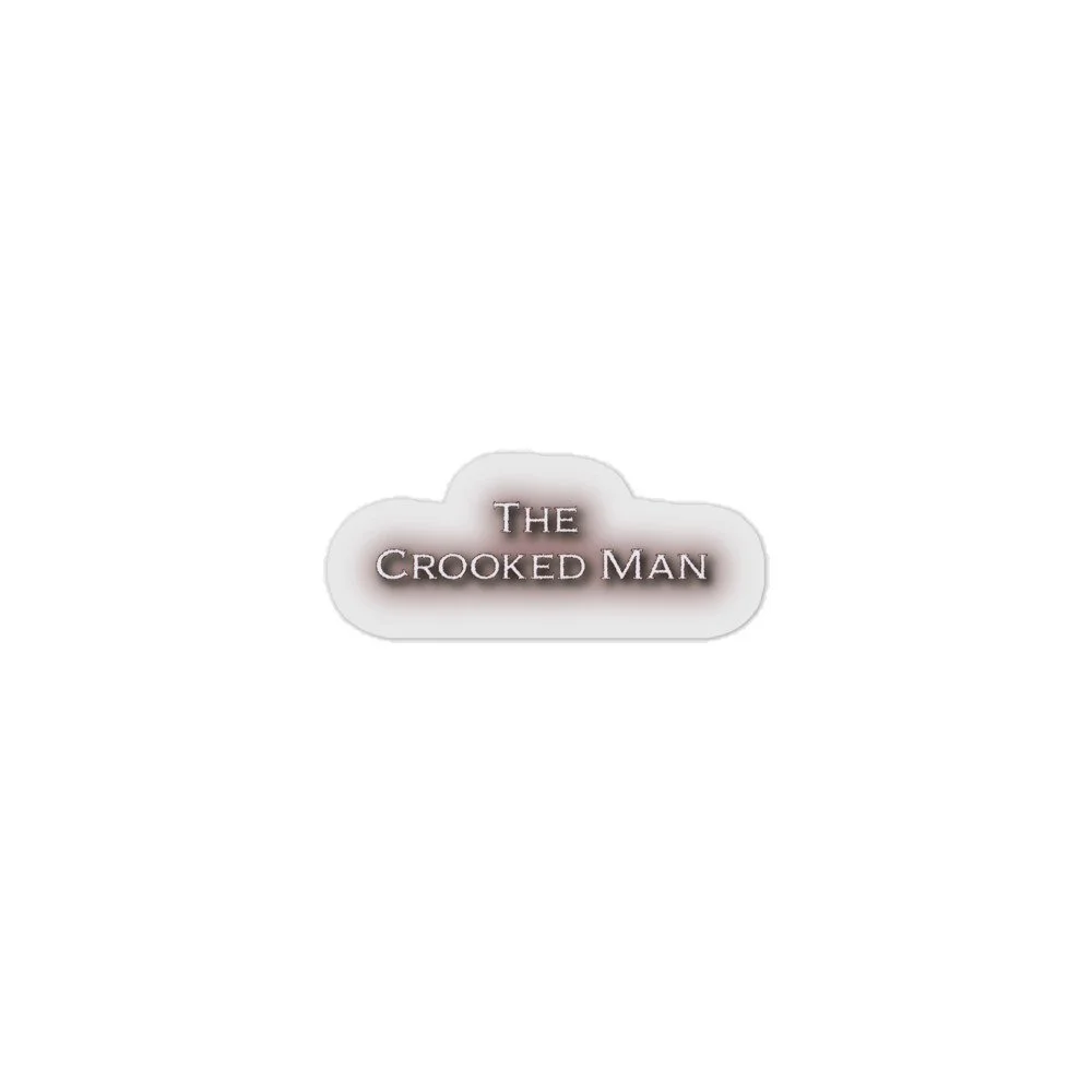 The Crooked Man Sticker (White)