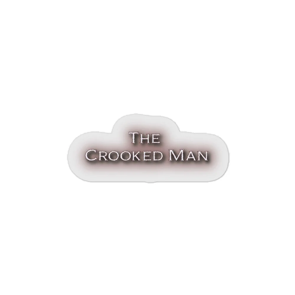 The Crooked Man Sticker (White)