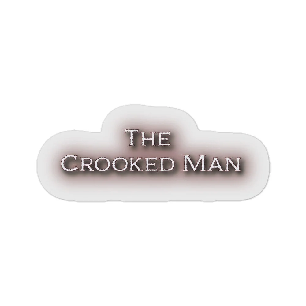 The Crooked Man Sticker (White)