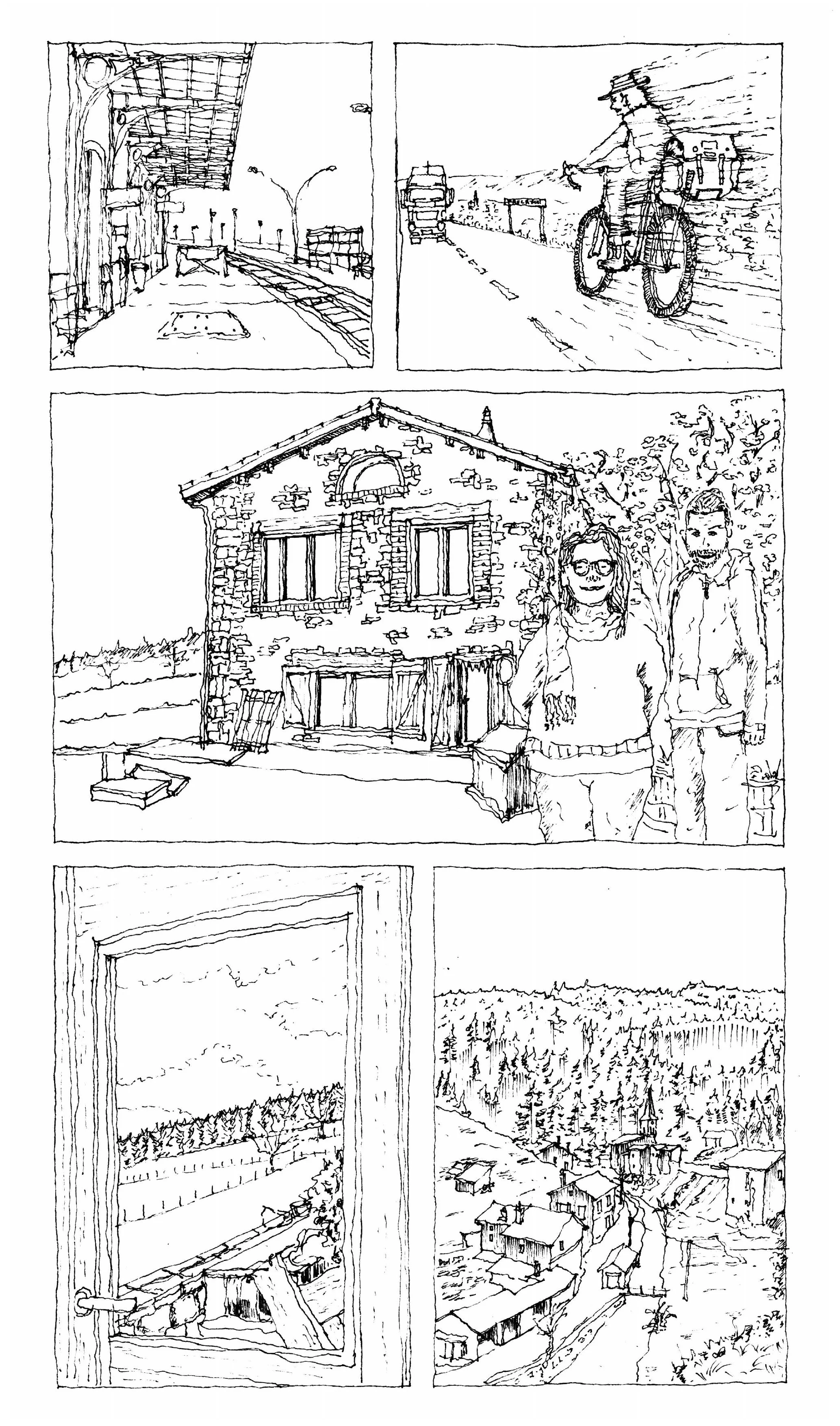 Timothé Girard  - Illustration - Bande dessinée Livradois Forez - A vélo en direction de Saint-Georges d'Aurac.jpg
