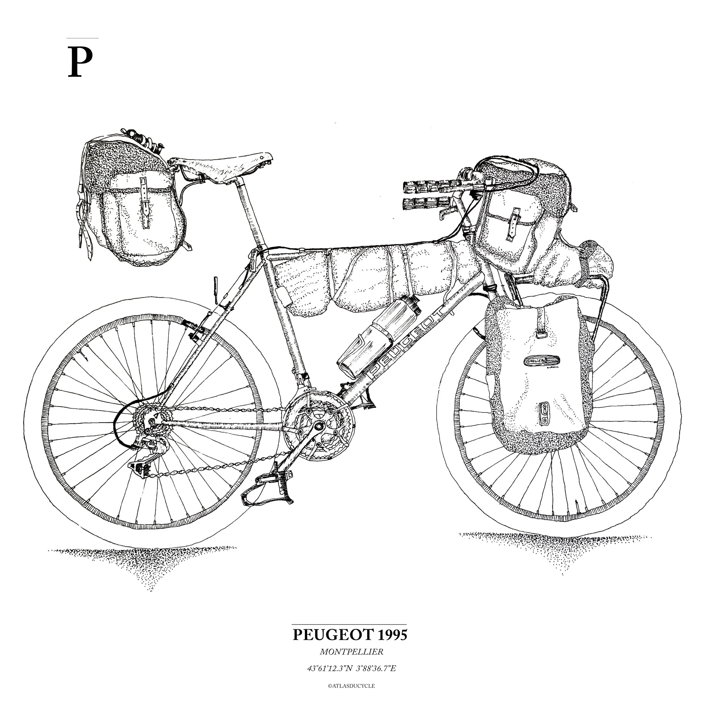 Timothé Girard - Atlas du cycle - Ilustration - Velo Peugeot Cycles.jpg