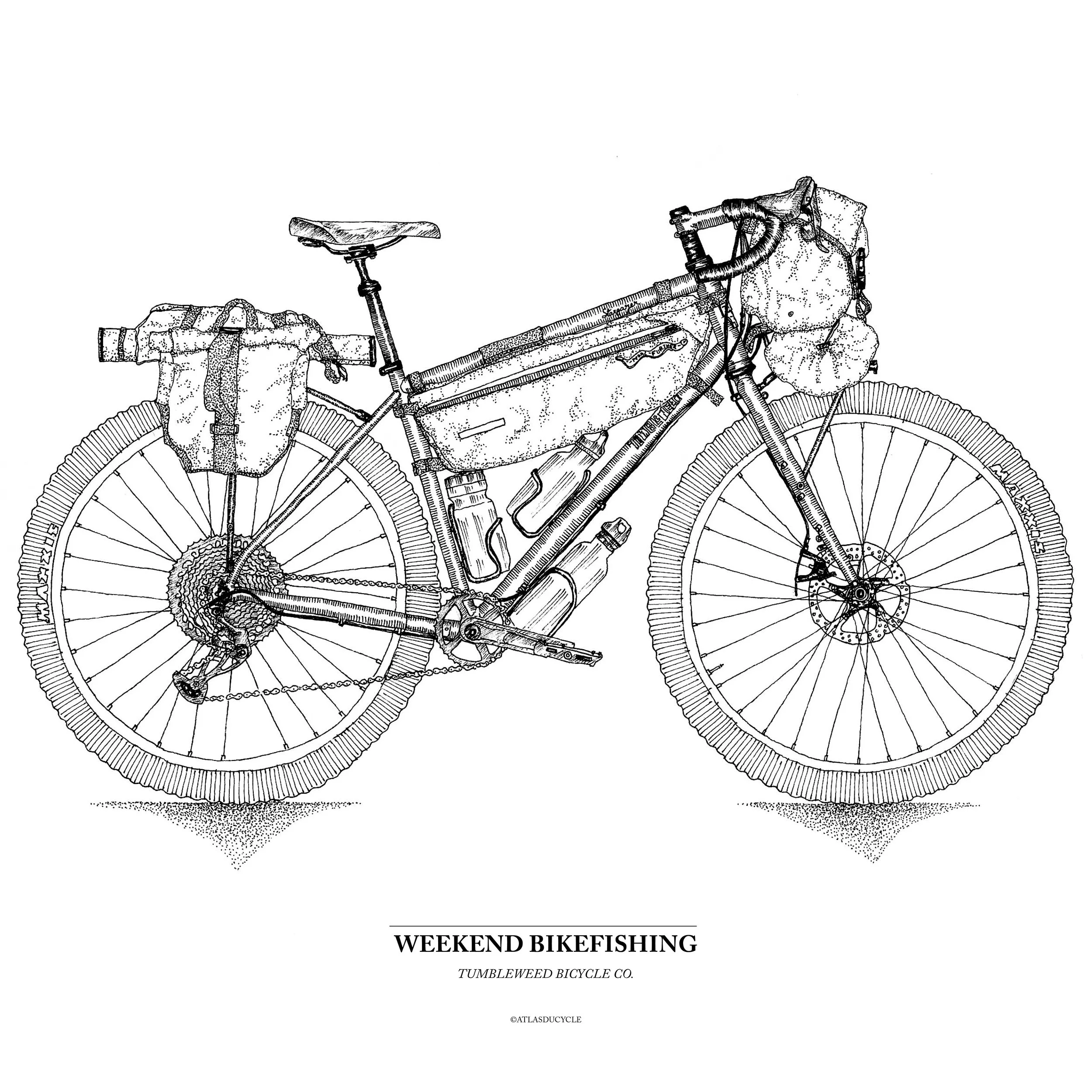 Timothé Girard - Atlas du cycle - Ilustration - 15 Ways To Go Bikepacking - Bikepacking Weekend Bikefishing.jpg