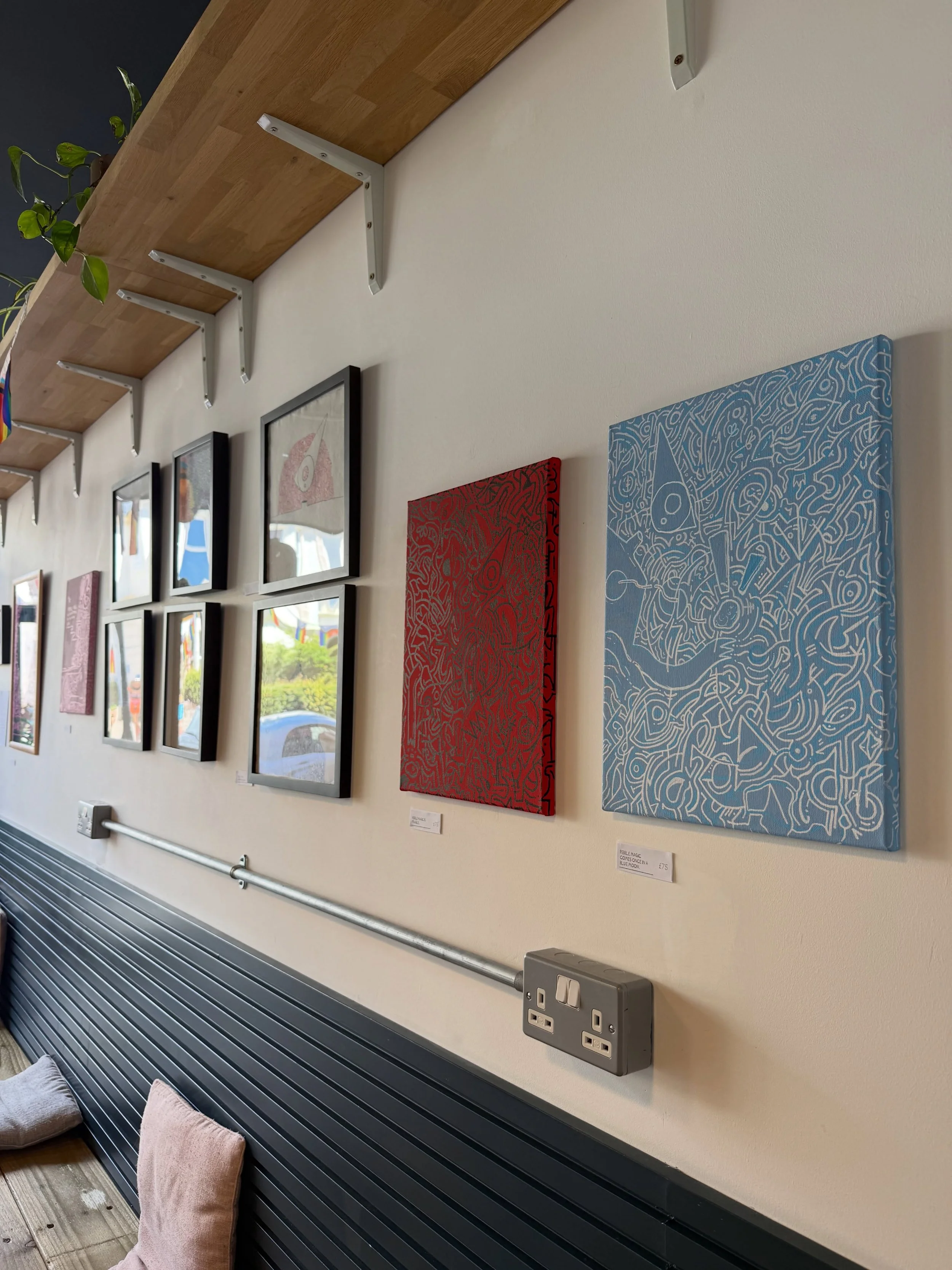 On display at Blend Worthing for the month of June we have the wonderfully talented @samtheslug_art 🎨🖌️

⏰ Open 7 days per week
📌 63 Rowlands Road, Worthing, BN11 3JN