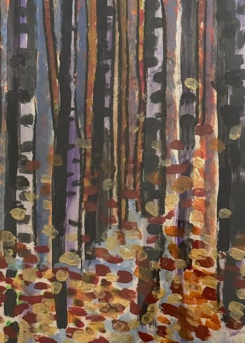 Forest, 2019. Acrylic on paper - 31 x 46 cm / 12 x 18 "