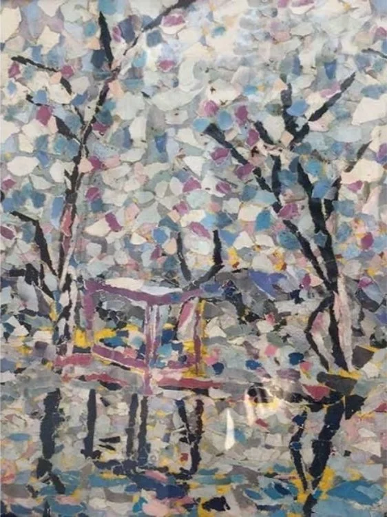 Study for painting, 2015. Paper collage on cardboard - A4