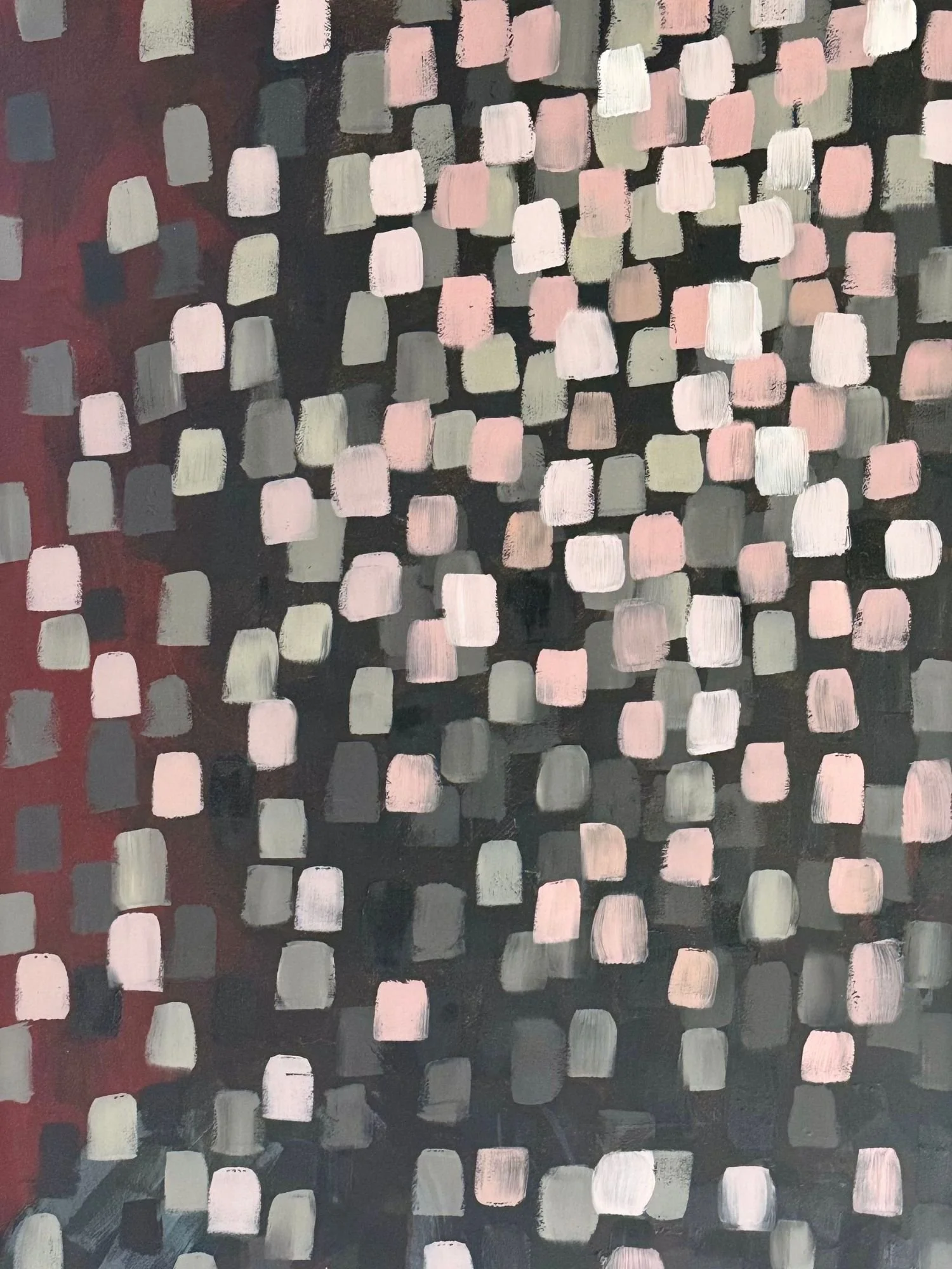 Hide and seek, 2023. Acrylic on wooden board - 102 x 76 x .5 cm / 40 x 30 x .2 "