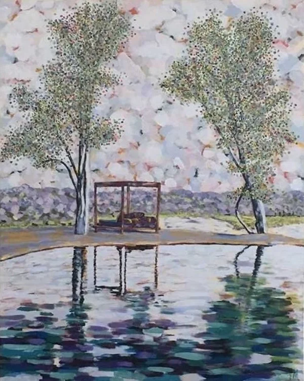 The calm place, 2015. Acrylic on canvas - 126 x 100 x 3 / 50 x 40 x 1.5 "