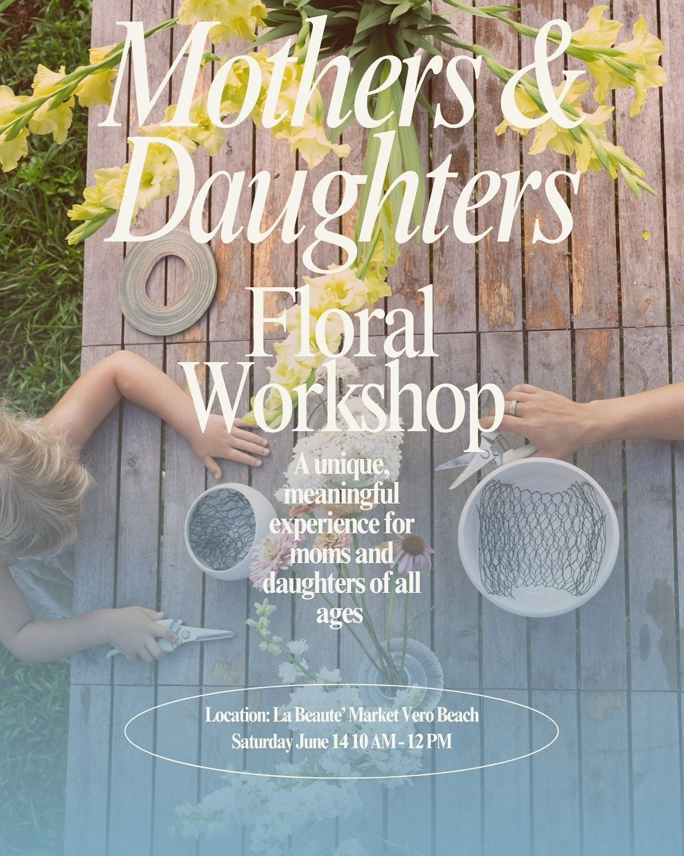 ✨ For a special memory with your little one, your pre-teen, your headed-to-college daughter, or your grown girl who&rsquo;s now walking her own path &mdash; this morning is for you. 💐

Join us for a meaningful Mothers &amp; Daughters Floral Workshop