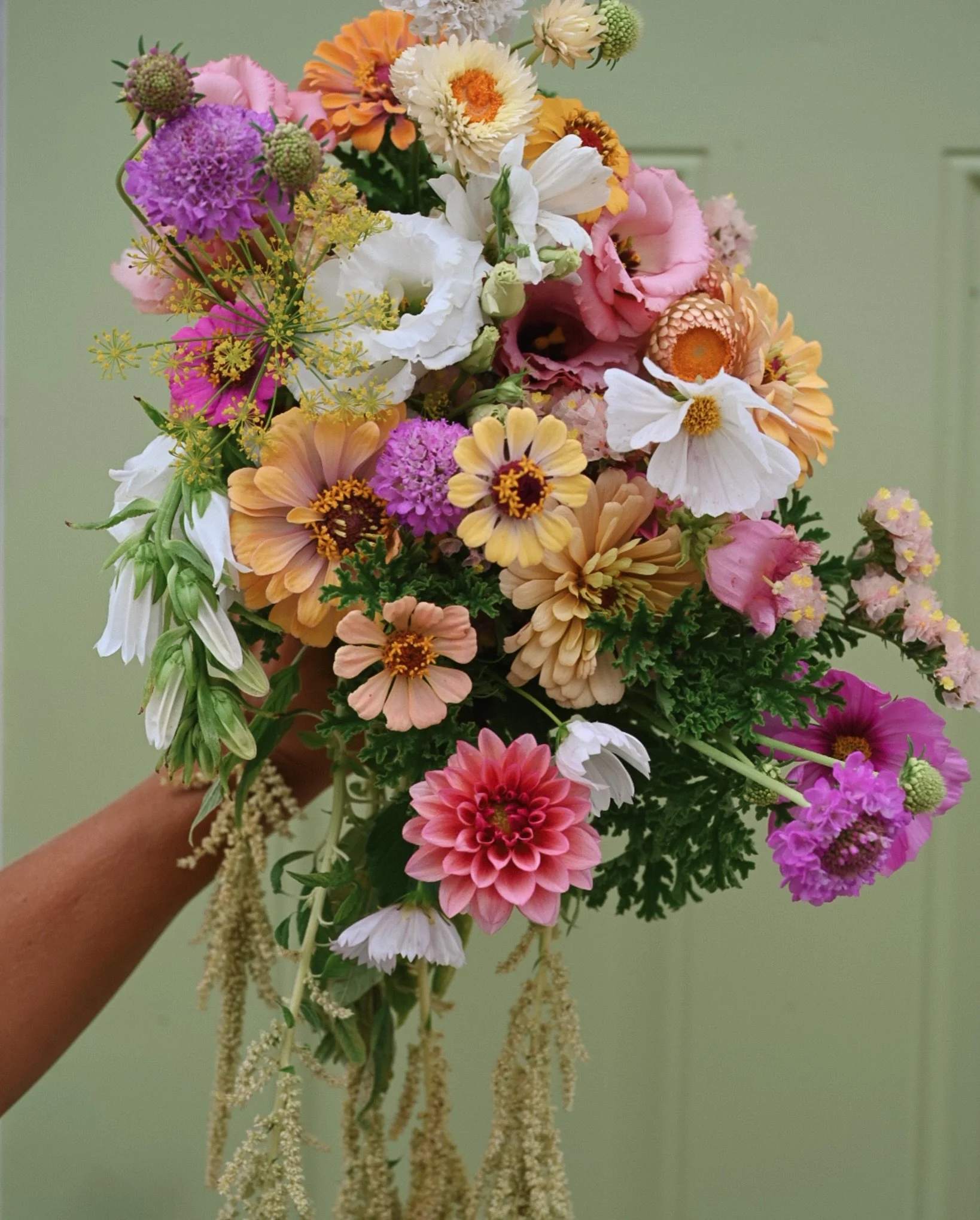 Sometimes we design bouquets to spotlight simplicity. Other times, we design to reflect the season, overflowing with texture, color, and abundance all gathered into one. There&rsquo;s a time &amp; place for both but these early summer bunches are fee
