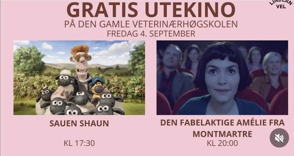 Gratis utekino 4. september