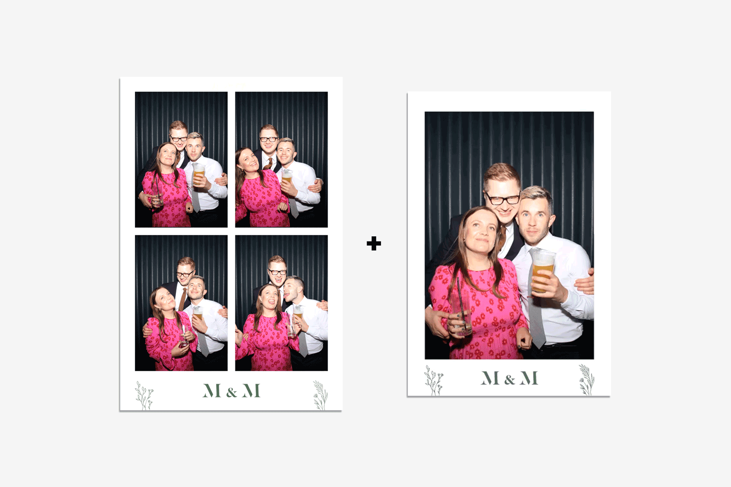 Example of photo and GIF from It’s Social Signature and Retro Photo Booth hire for weddings and parties.