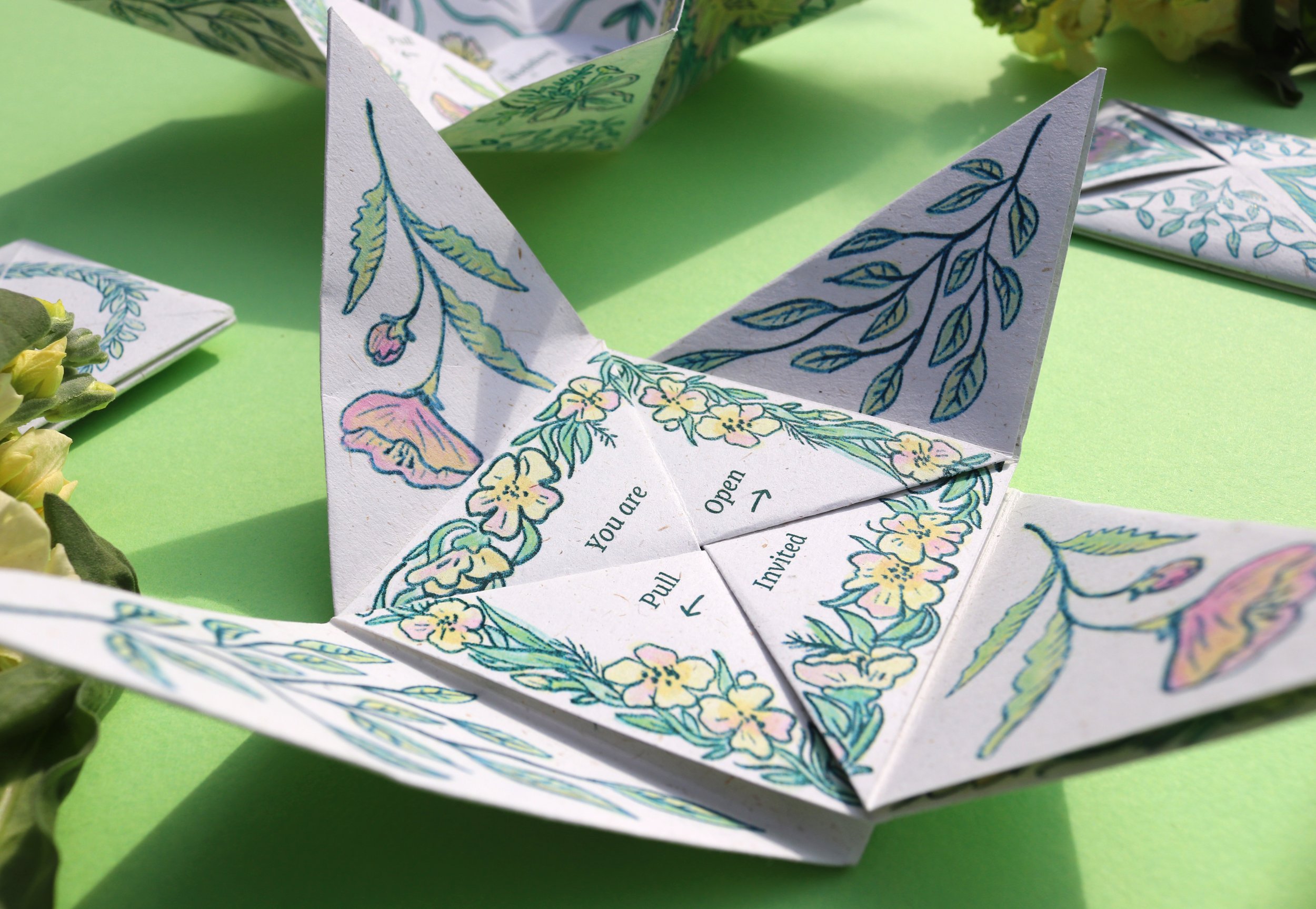 Meadow Invitations Close Up
