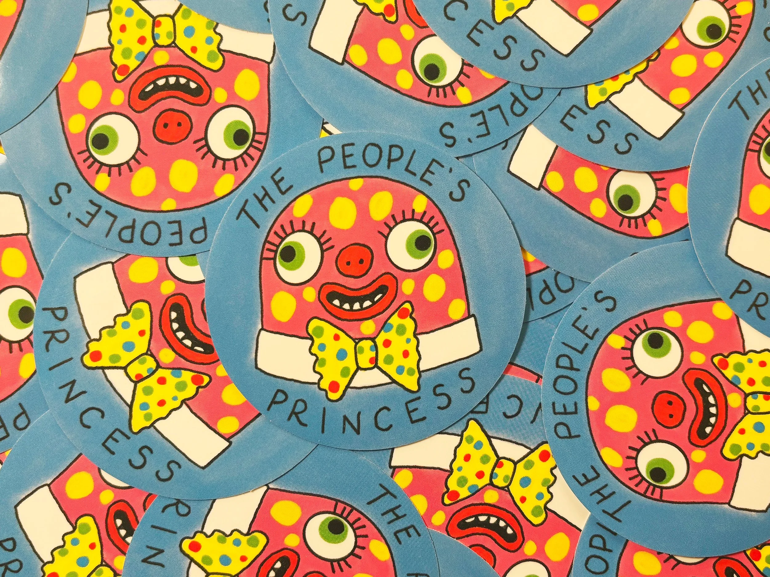 'The People's Princess' - Mr Blobby Sticker