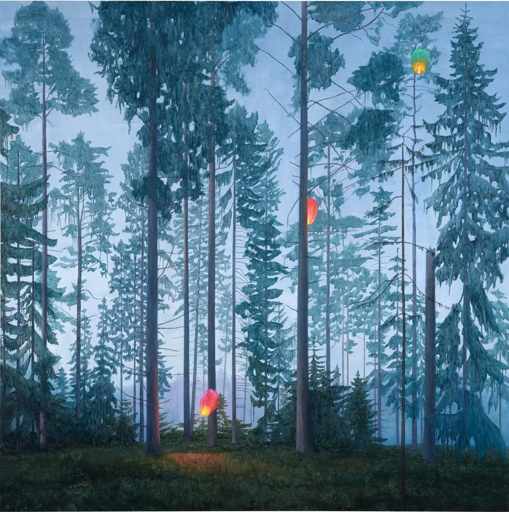 GLUBINKA, oil on birch panel, 152 x 152 cm