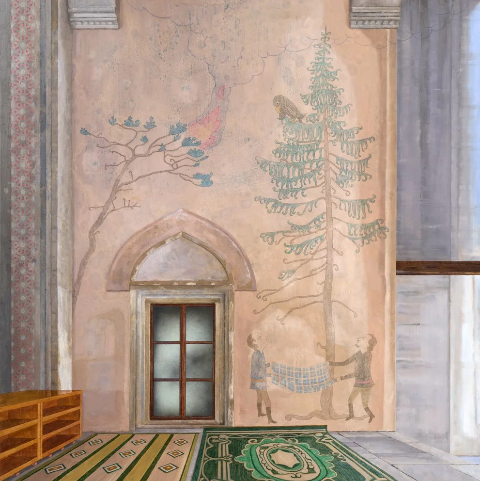 THE LIFE NET, oil on birch panel, 152 x 152 cm