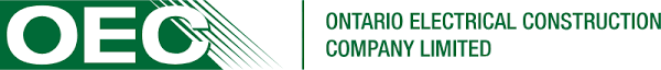 Ontario Electrical Construction Company Limited logo with green text and design elements.