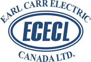 Logo of Earl Carr Electric, ECCL, Canada Ltd., featuring blue text and oval design.