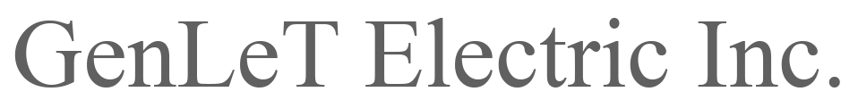 The text 'GenLeT Electric Inc.' in black with a transparent background.