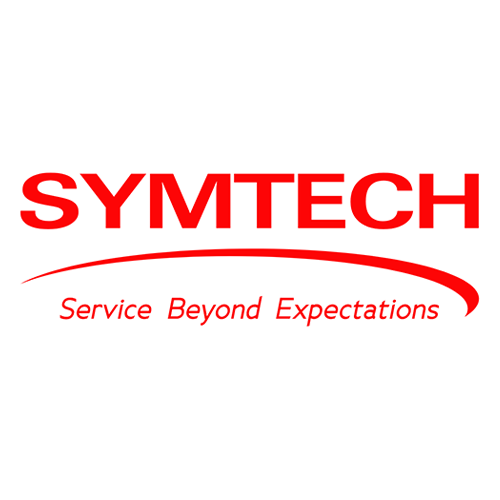 Symtech logo with the slogan 'Service Beyond Expectations' in red text.