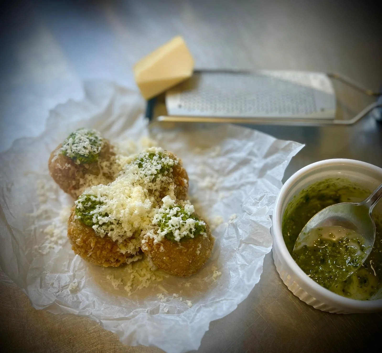 Wild mushroom arancini - Galloways Private Chefs