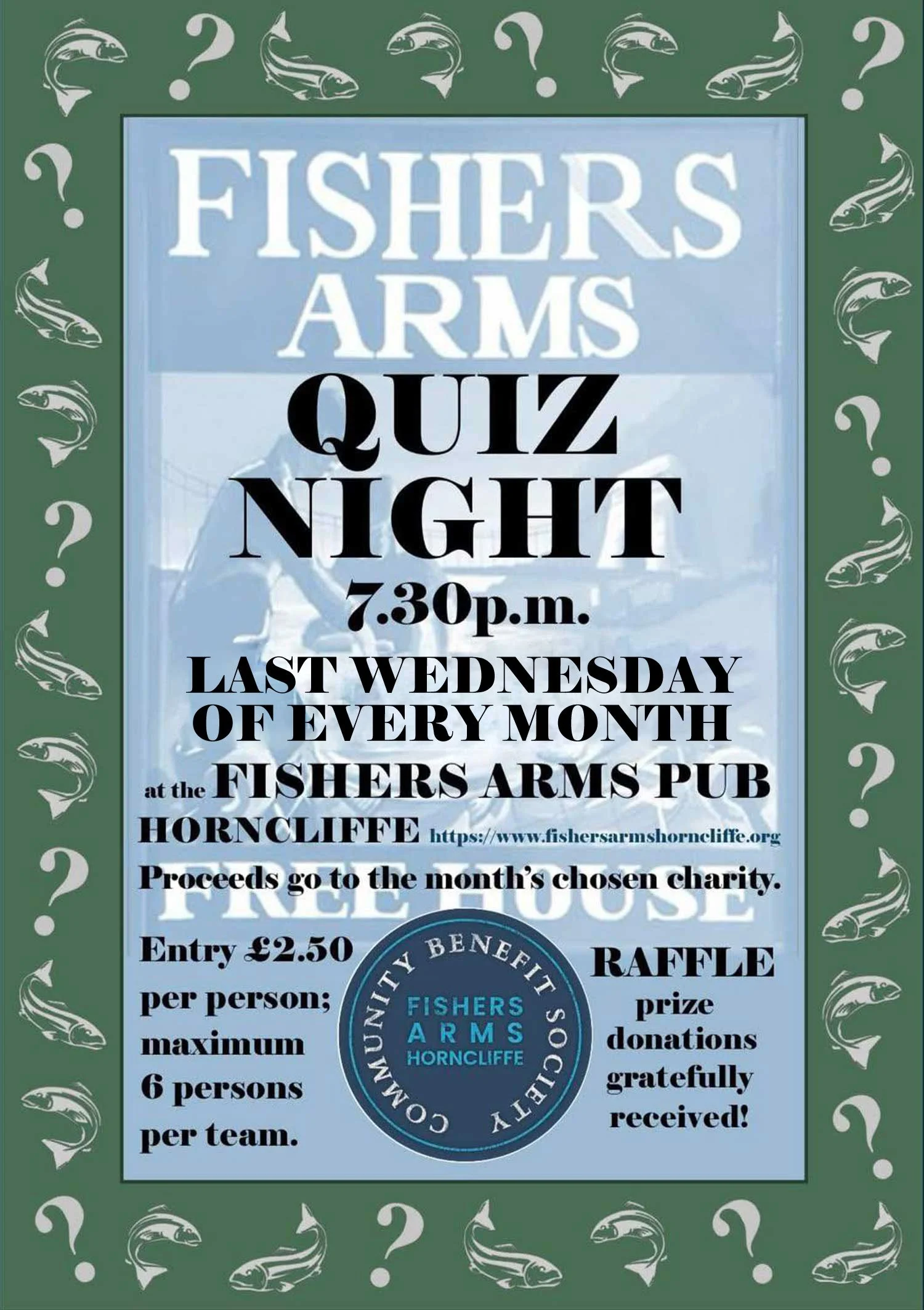 Monthly Quiz Night at the Fishers Arms Community Pub, Horncliffe