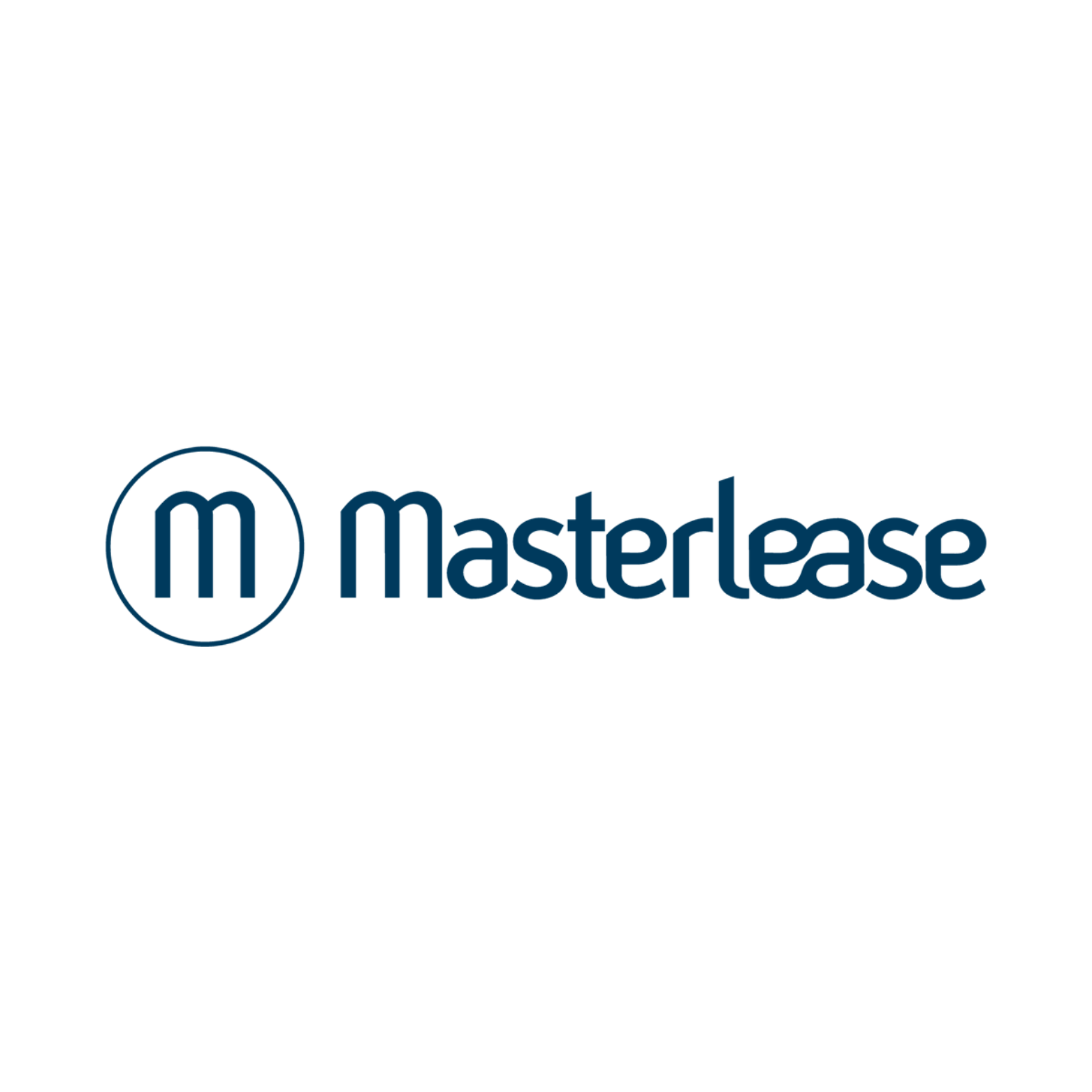 Masterlease logo with a stylized 'm' inside a circle, combined with the word 'masterlease' in dark blue font.