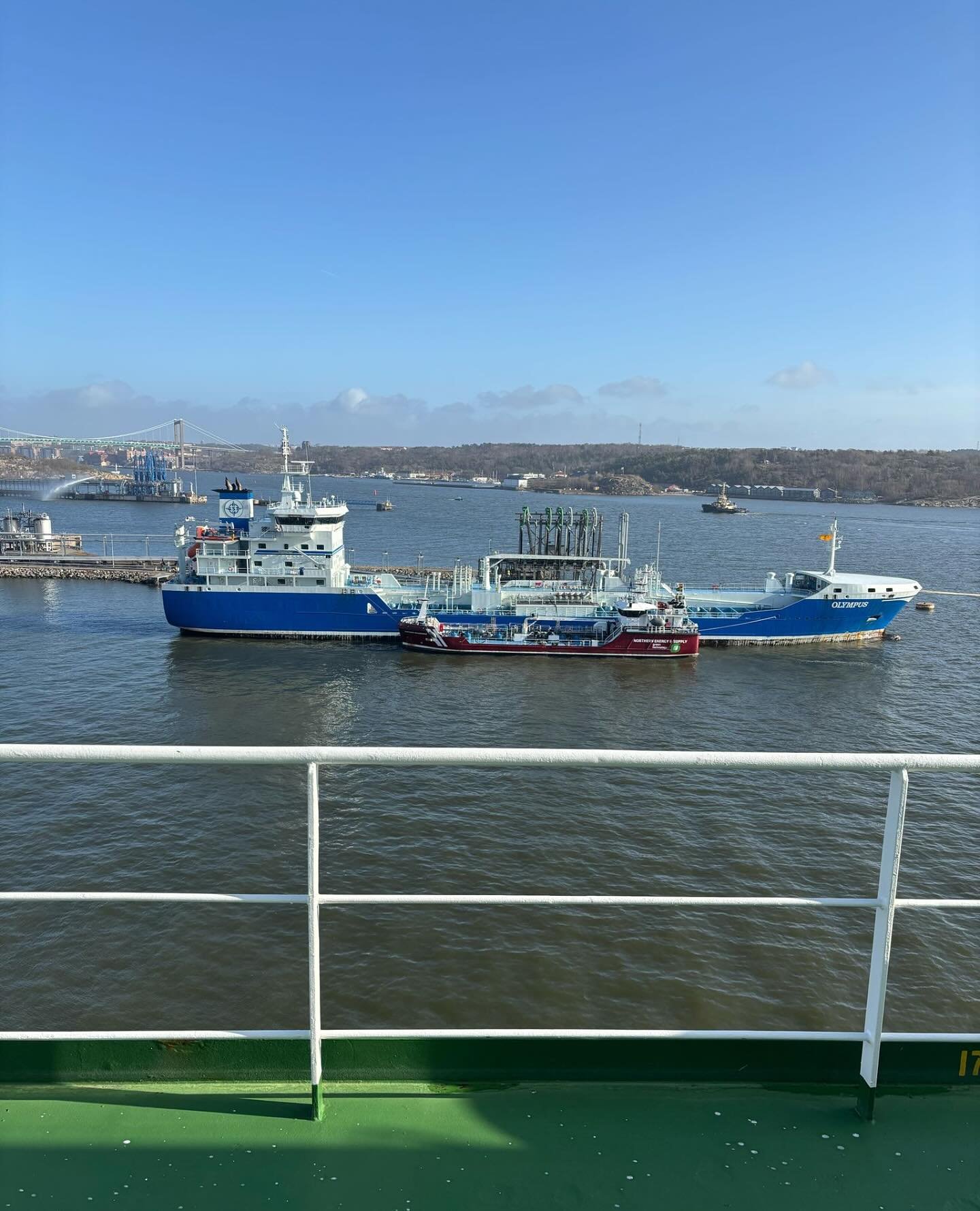 Earlier this week, our team visited the Port of Gothenburg and captured this great shot of Olympus with Northern Skagerak alongside. In the background, Svitzer is making its way in, adding to the dynamic port scene.

Follow our page for more maritime