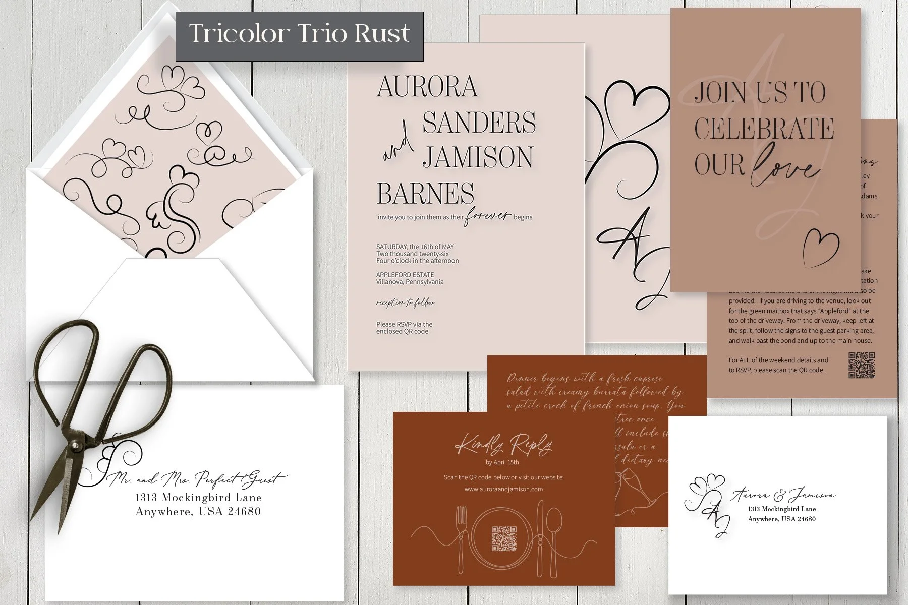 Tricolor Trio Rust