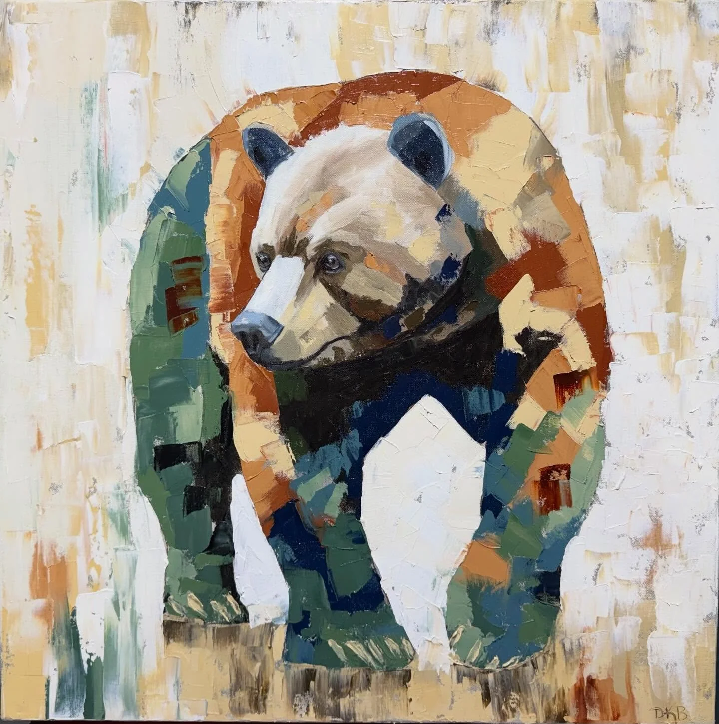 Here is a picture of the one from the speed painting I posted yesterday.  This is Quiet Strength, it&rsquo;s 24&rdquo;X24&rdquo; oil on canvas.