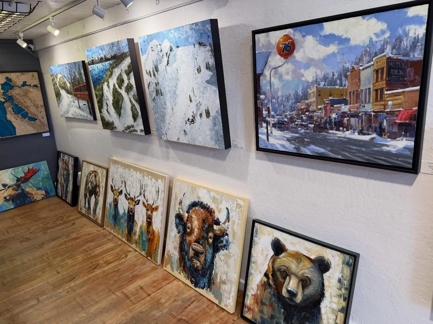 Dropped off 7 pieces of art at Gallery 5830 in Truckee CA yesterday.  I&rsquo;m so excited to also be painting during the Art Walk, March 7th from 4 to 7pm.  I forgot to get other pictures in all the excitement.