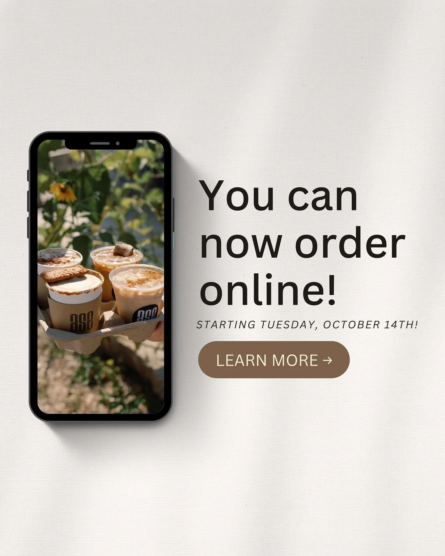 π£ BIG NEWS, FRIENDS! π£β¨Starting Tuesday, October 14th, you can officially order your favorite ASE drinks online! βπ²
We’ve made it super easy with 3 ways to order:β¨1οΈβ£ Download the Local by Toast appβ¨2οΈβ£ Click the link in our bio (@asecoffee