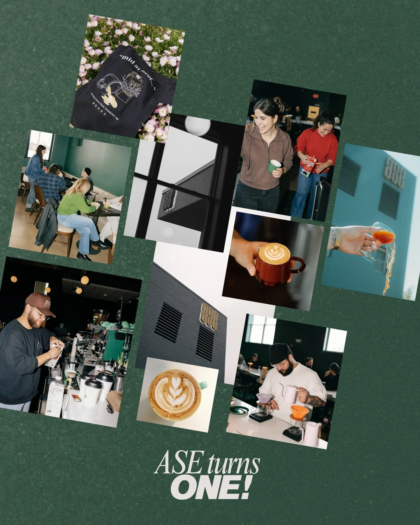 IT&rsquo;S OUR BIRTHDAY 🥳
ASE Coffee &amp; Cocktails turns ONE today! 🖤☕️🍸

Pull up with your family + friends and celebrate ALL DAY &mdash; coffee, cocktails, food, and fun for everyone.

🌮 @thewalkingtaco816 11a&ndash;2pm
🔥 @kansascitysmoked 4