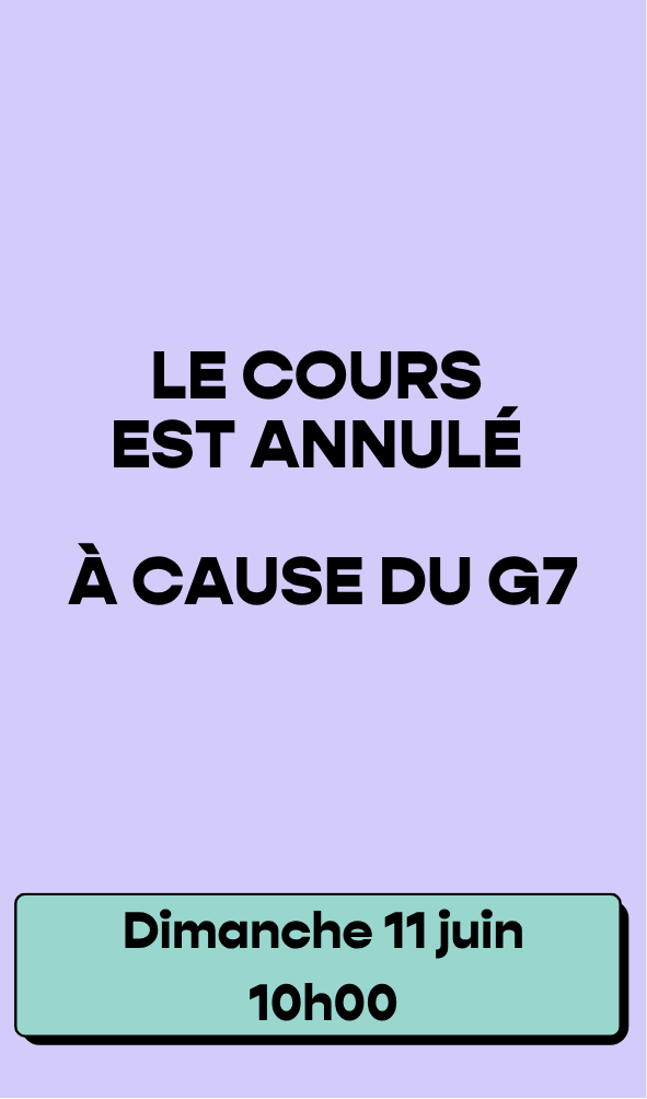 Annulé à cause du G7